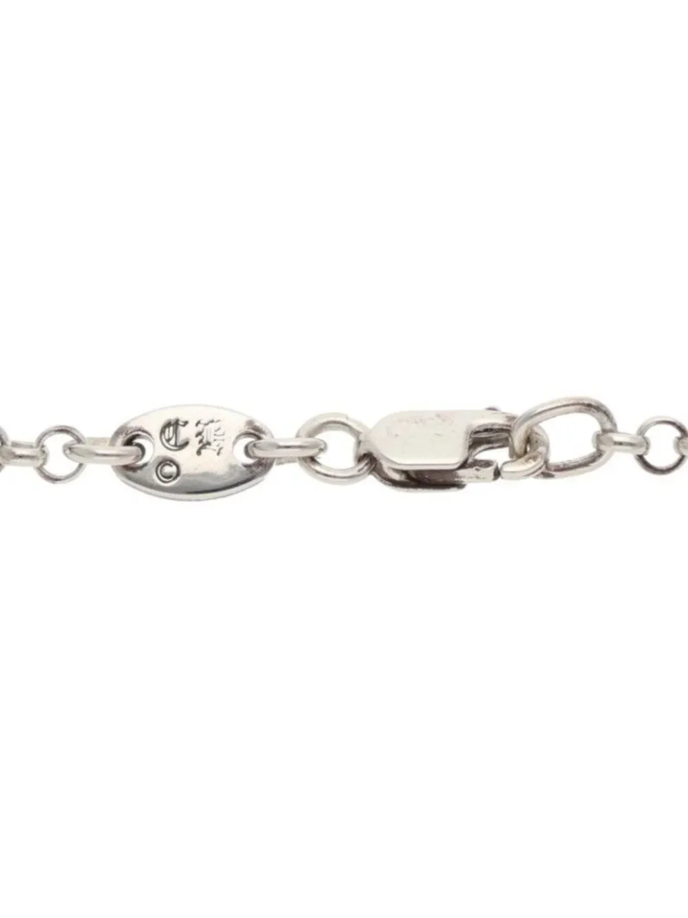 Chrome Hearts Safety Pin Roll Chain Silver Necklace